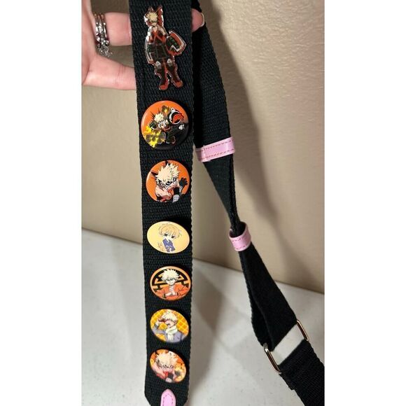 Crossbody Cat Meow Sling Bag Nintendo Switch Animal Crossing Case Purse w/Pins - Picture 3 of 14